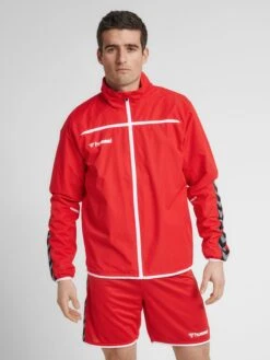 Hummel Trainingsjacks Trainingsjack Heren Rood -Sportieve Kleding 07e2862d8cd83b6723ee71fea4f45f5e