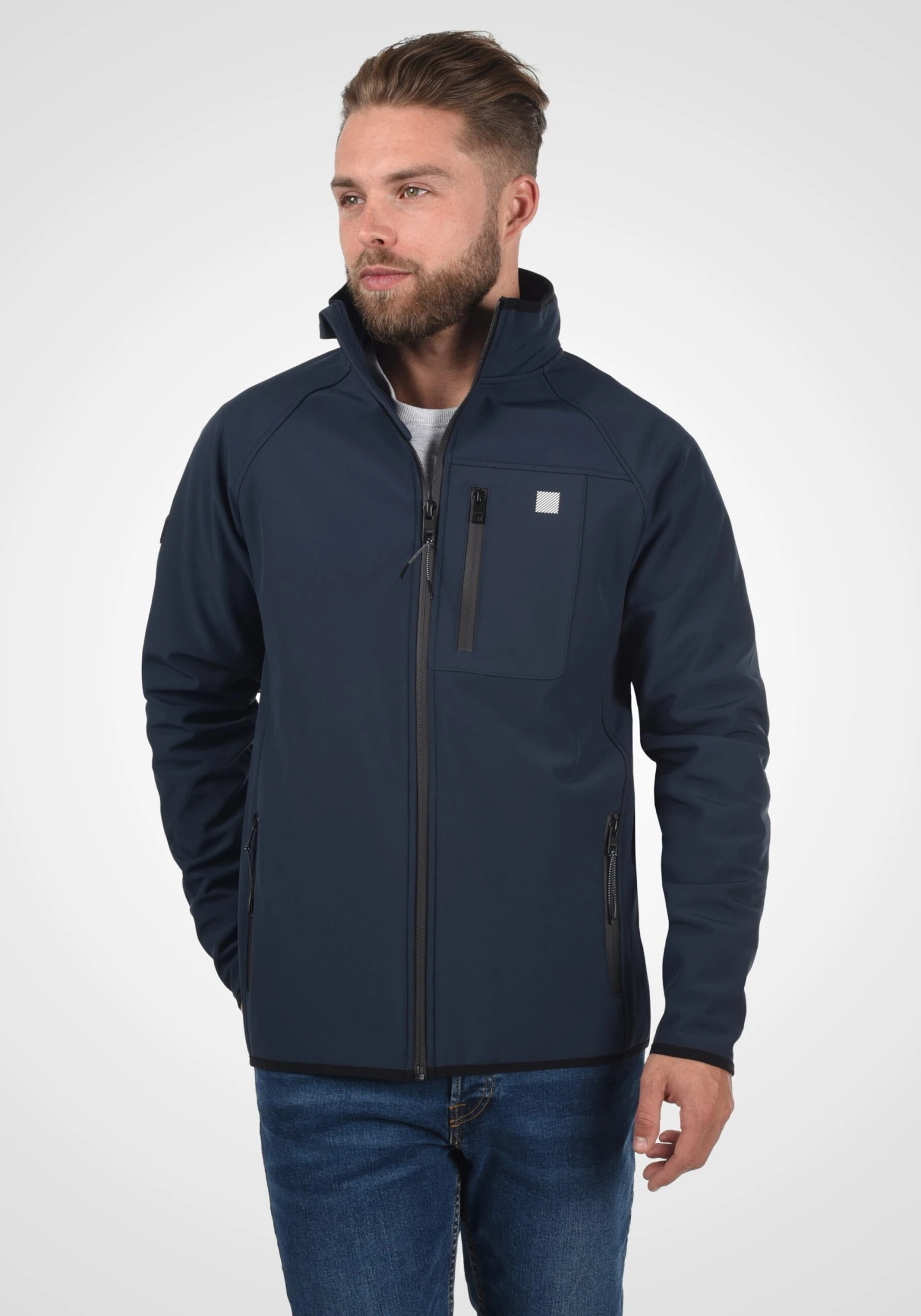 Solid Softshell Jassen Functionele Jas Solane Heren Blauw 2 Solid Softshell Jassen Functionele Jas Solane Heren Blauw - Afbeelding 2