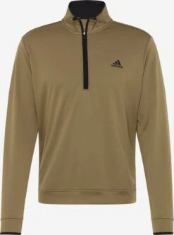 Voorkant 42 Adidas Golf Functionele Shirts Functioneel Shirt Heren Olijfgroen