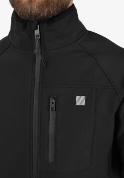 Solid Softshell Jassen Functionele Jas Solane Heren Zwart -Sportieve Kleding 2786da137919c73a4fec80c19bff1f28