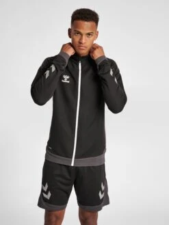 Hummel Trainingsjacks Sportsweatvest Lead Heren Zwart -Sportieve Kleding 28c96a8807224944950edaf192003256