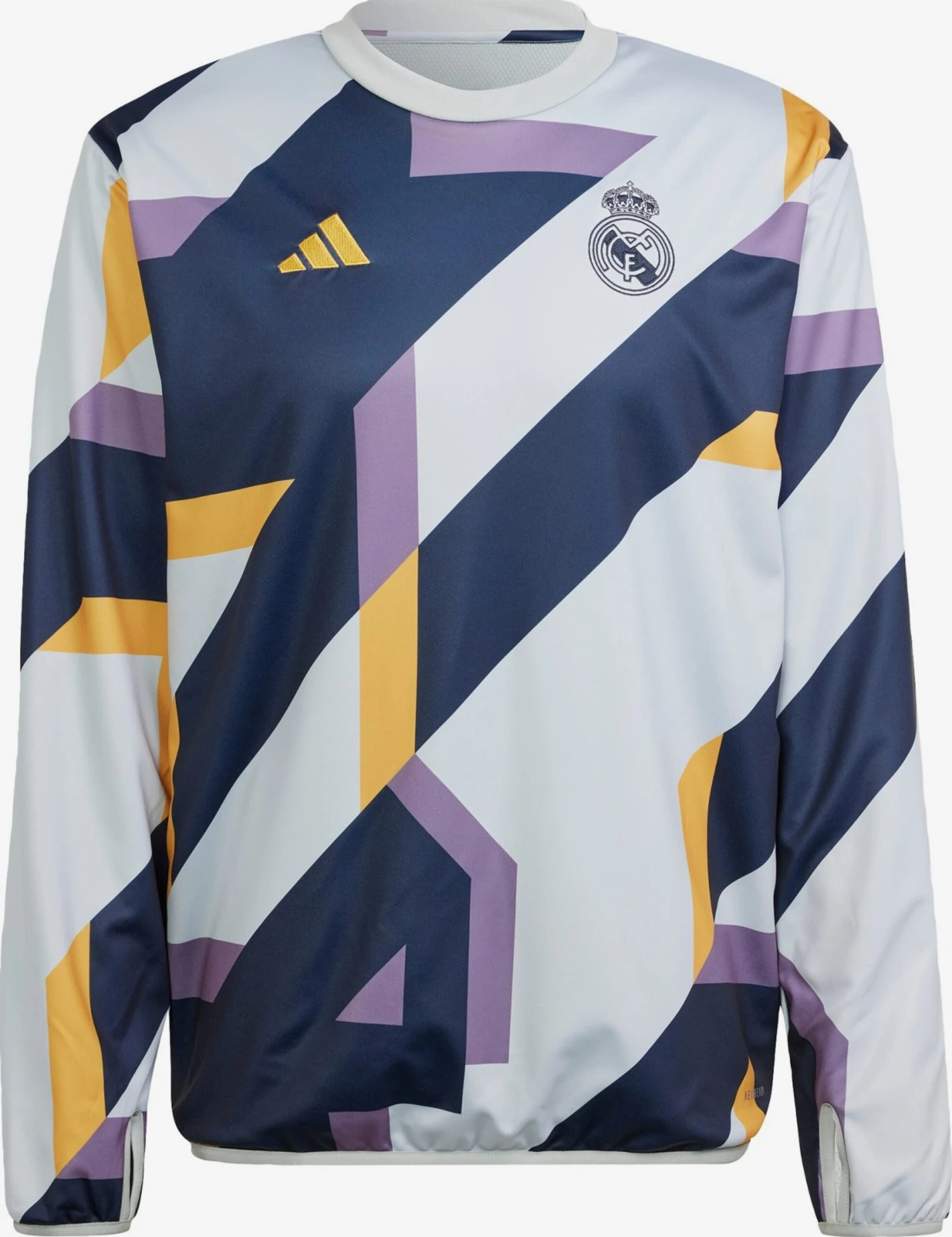 ADIDAS PERFORMANCE Tricots Tricot Real Madrid Pre-Match Heren Zilvergrijs 1 ADIDAS PERFORMANCE Tricots Tricot Real Madrid Pre-Match Heren Zilvergrijs