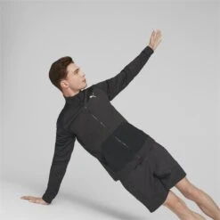 Puma Trainingsjacks Trainingsjack Heren Zwart / Zwart Gemêleerd -Sportieve Kleding 2e671c07af21775f414499d7b78986bc