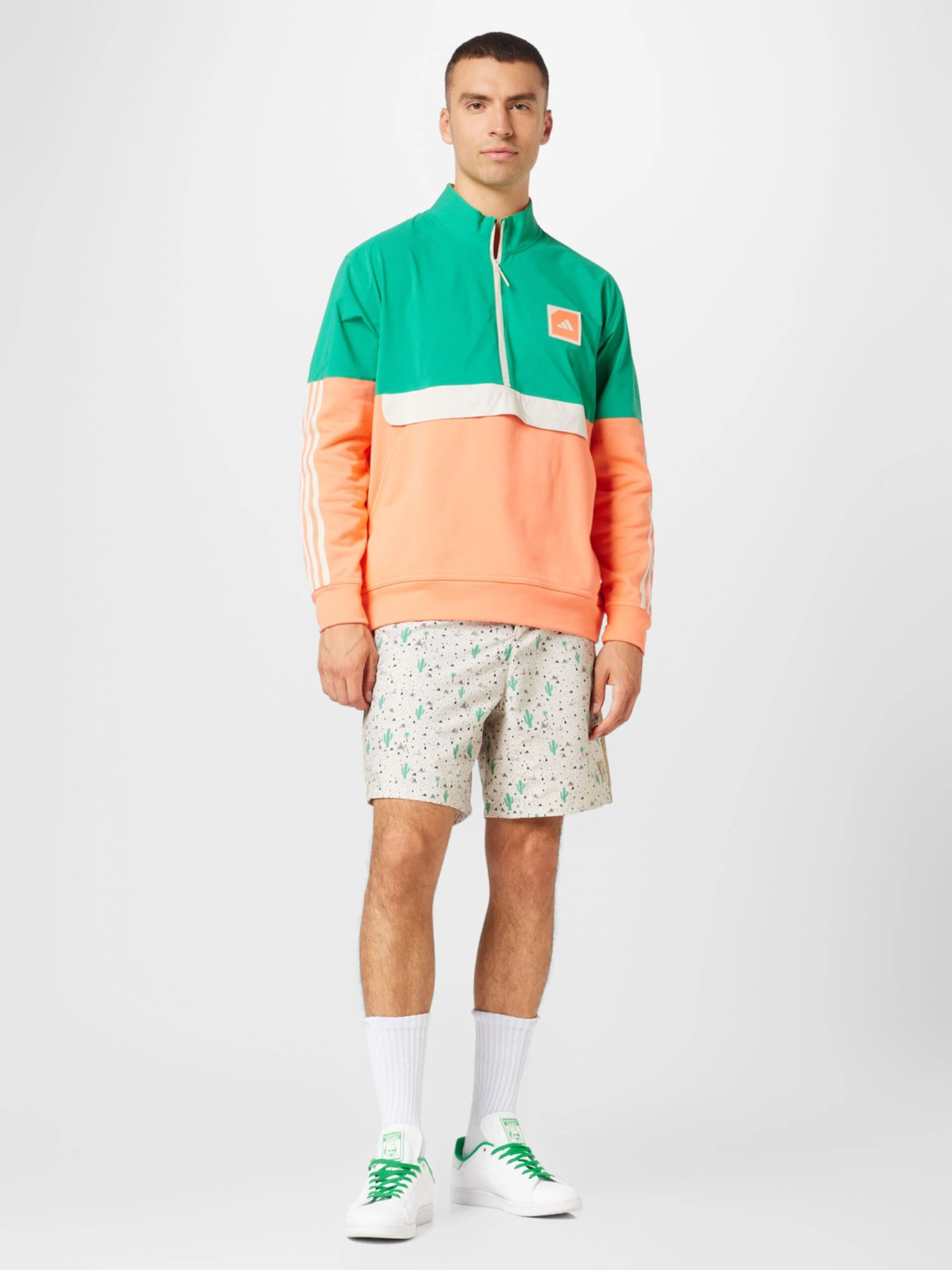 Adidas Golf Trainingsjacks Sportsweatvest Heren Groen / Koraal 5 Adidas Golf Trainingsjacks Sportsweatvest Heren Groen / Koraal - Afbeelding 5