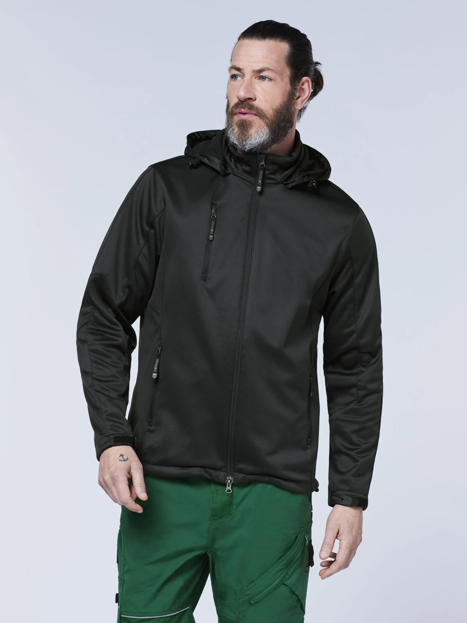 Softshell Jassen Outdoorjas Heren Zwart 3 Softshell Jassen Outdoorjas Heren Zwart - Afbeelding 3