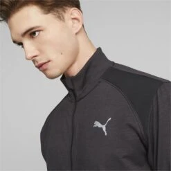 Puma Trainingsjacks Trainingsjack Heren Zwart / Zwart Gemêleerd -Sportieve Kleding 69196b7961af48d54a6287497cf6be5a
