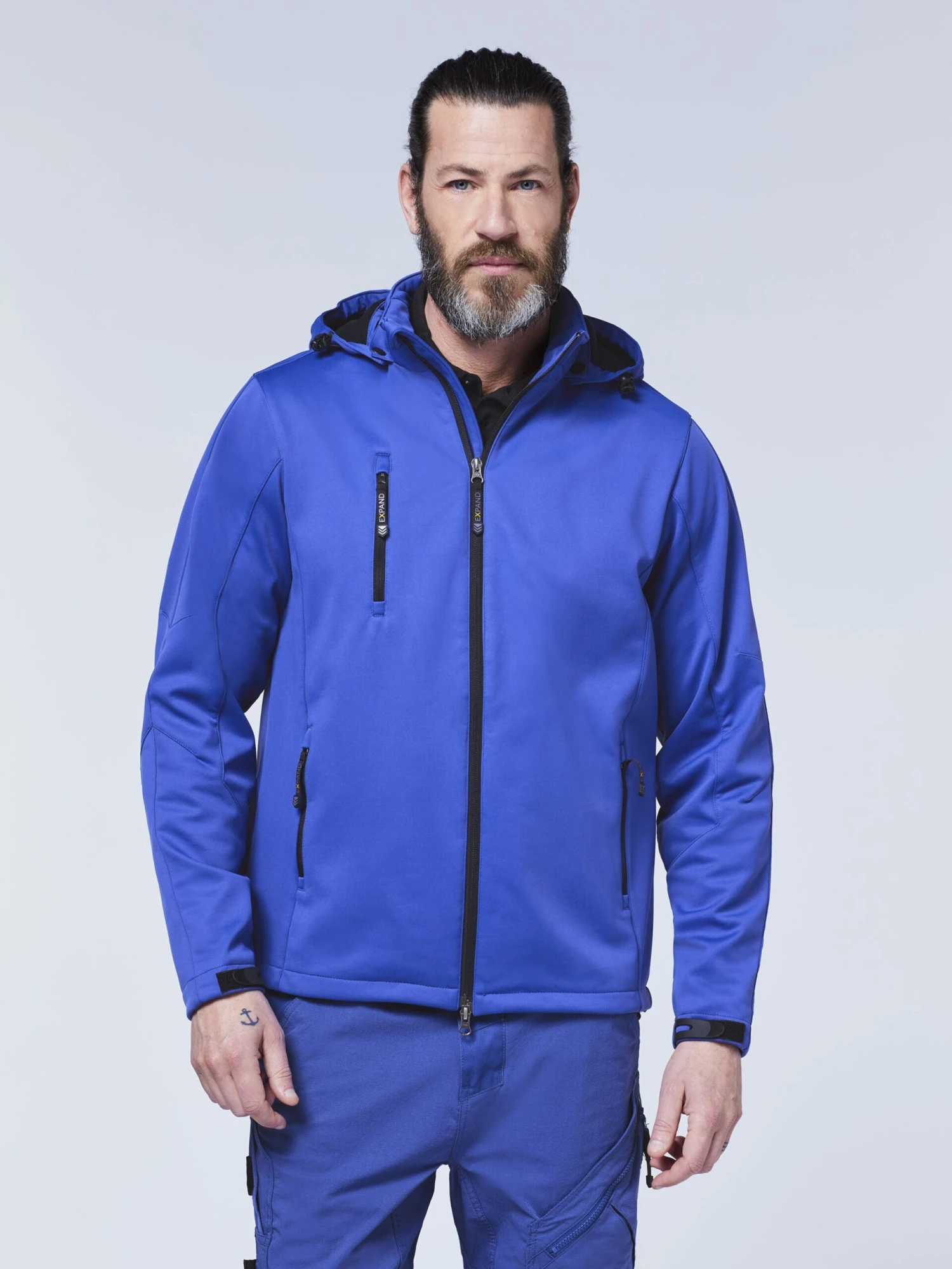 Softshell Jassen Outdoorjas Heren Blauw 3 Softshell Jassen Outdoorjas Heren Blauw - Afbeelding 3