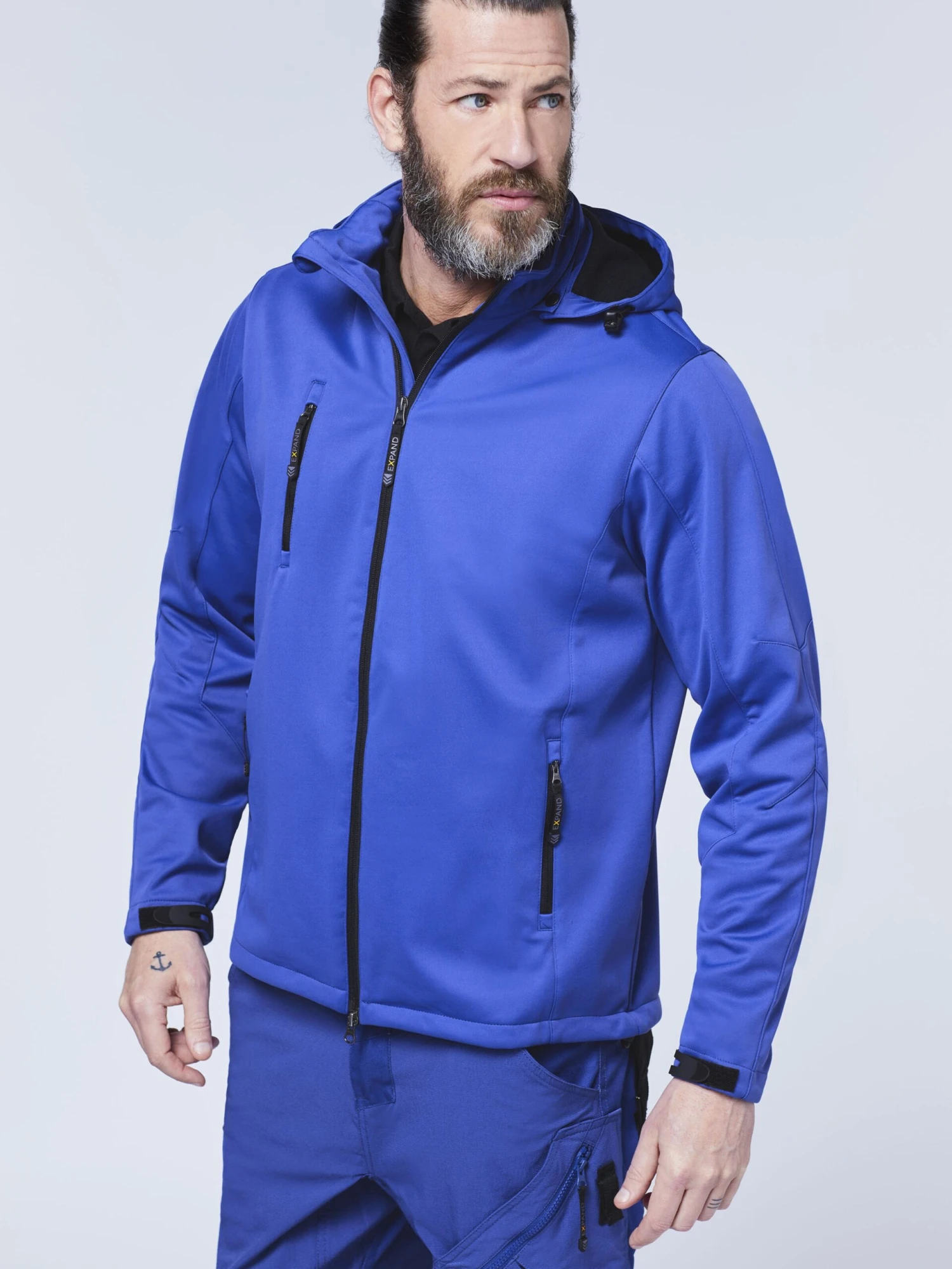 Softshell Jassen Outdoorjas Heren Blauw 6 Softshell Jassen Outdoorjas Heren Blauw - Afbeelding 6