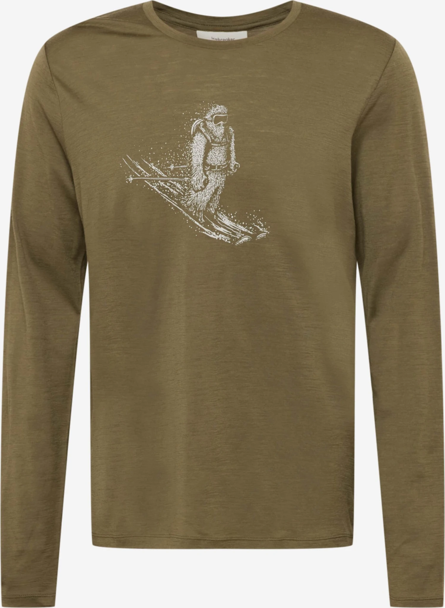 Icebreaker Functionele Shirts Functioneel Shirt Skiing Yeti Heren Olijfgroen 1 Icebreaker Functionele Shirts Functioneel Shirt Skiing Yeti Heren Olijfgroen