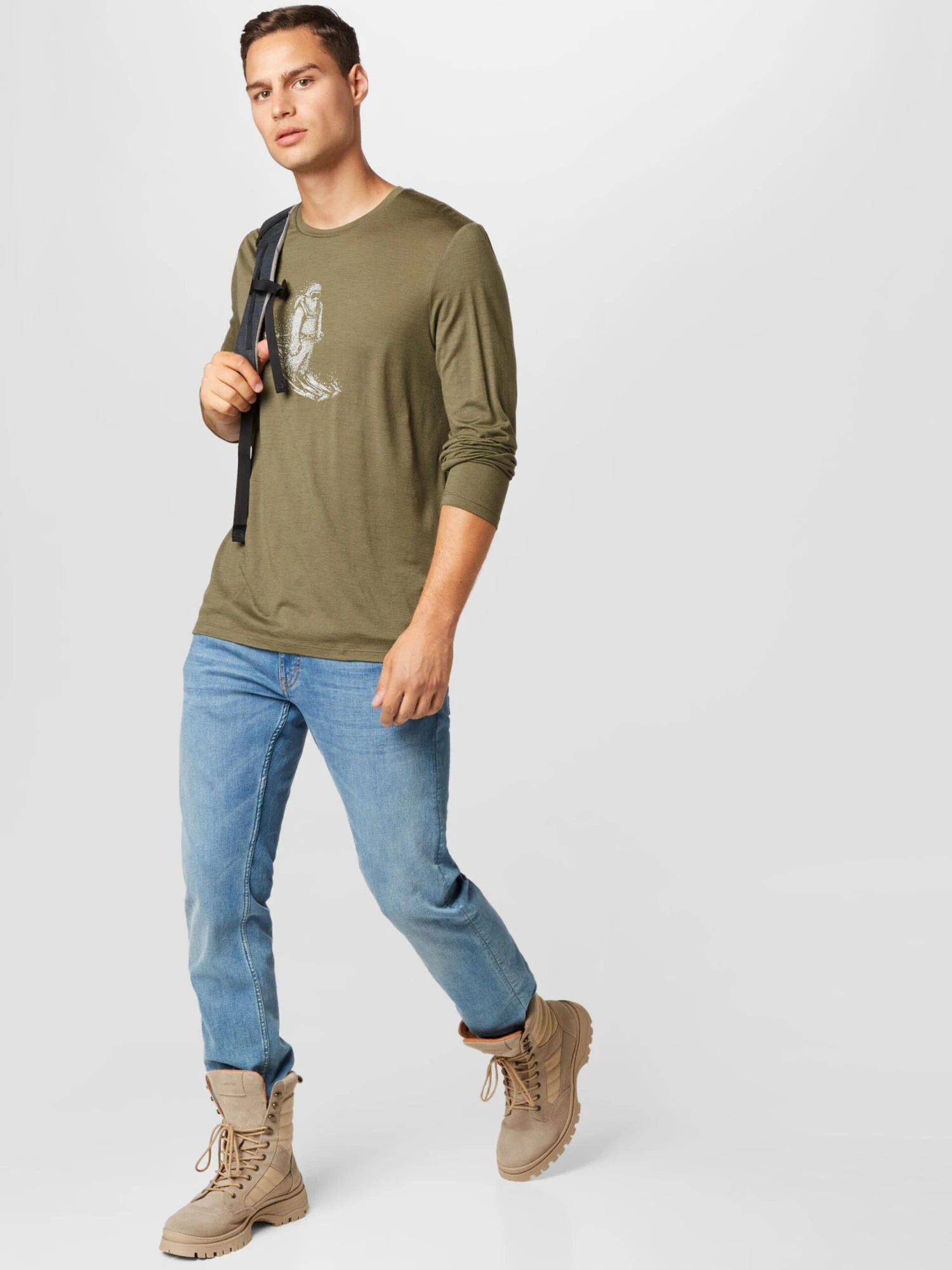 Icebreaker Functionele Shirts Functioneel Shirt Skiing Yeti Heren Olijfgroen 4 Icebreaker Functionele Shirts Functioneel Shirt Skiing Yeti Heren Olijfgroen - Afbeelding 4