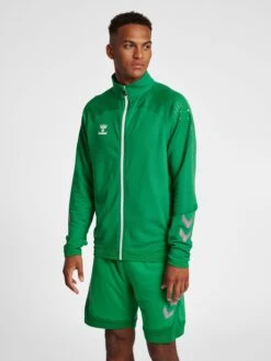 Hummel Trainingsjacks Sportsweatvest Lead Heren Groen -Sportieve Kleding a8593521c9757fb0045c46a52035830e