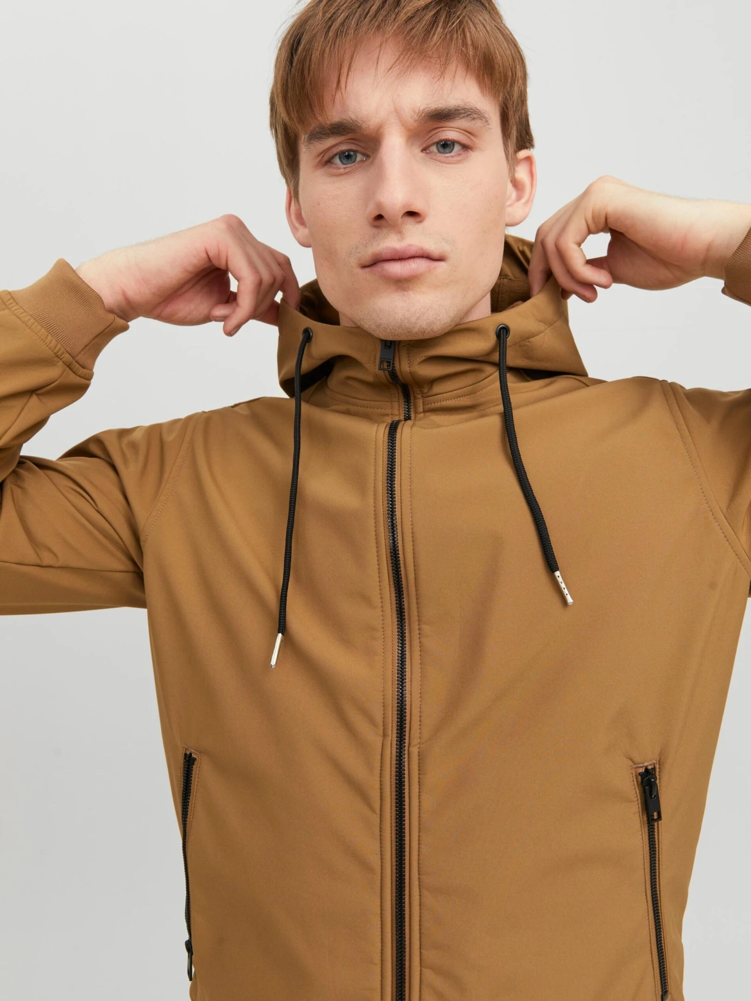 Jack & Jones Softshell Jassen Functionele Jas Heren Lichtbruin 5 Jack & Jones Softshell Jassen Functionele Jas Heren Lichtbruin - Afbeelding 5