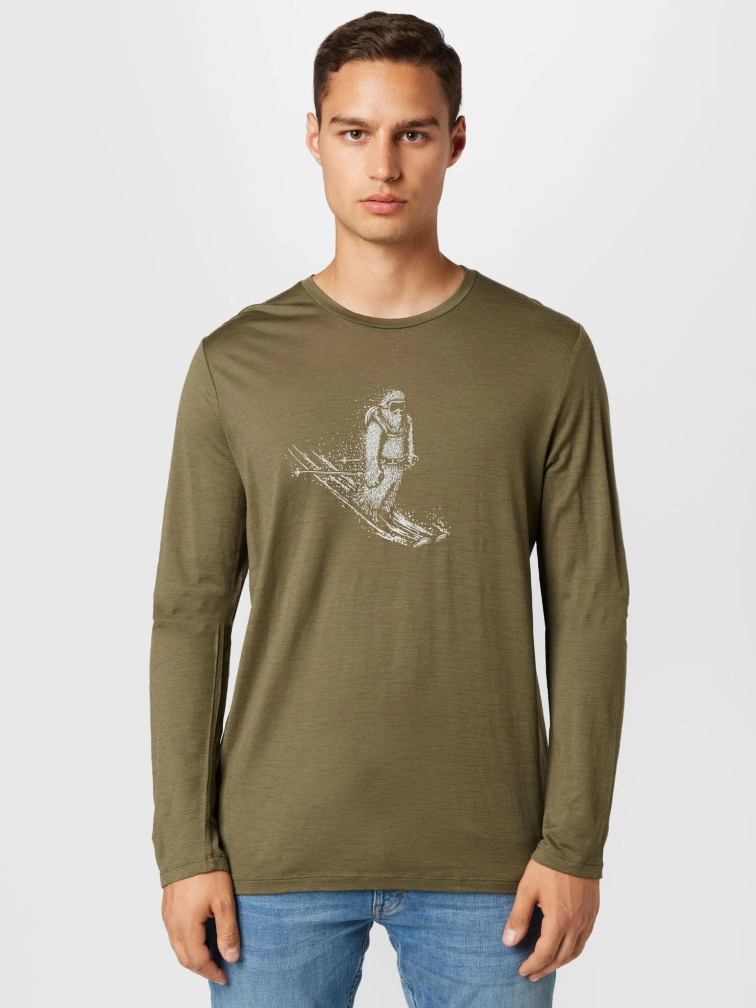 Icebreaker Functionele Shirts Functioneel Shirt Skiing Yeti Heren Olijfgroen 2 Icebreaker Functionele Shirts Functioneel Shirt Skiing Yeti Heren Olijfgroen - Afbeelding 2