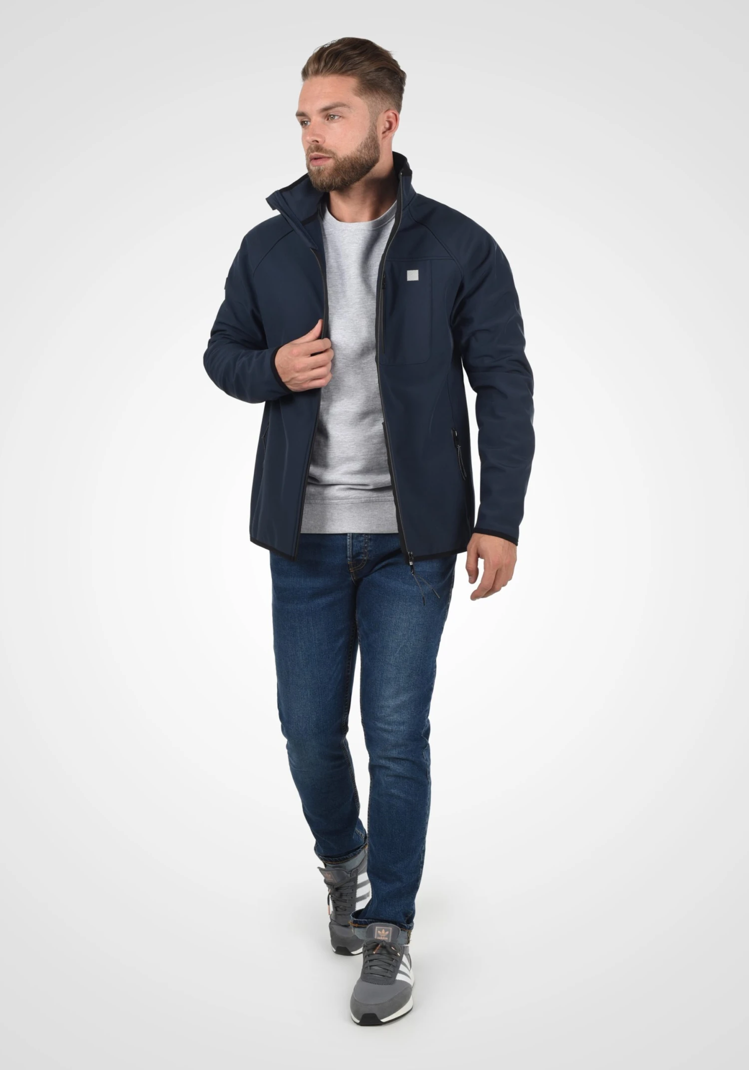 Solid Softshell Jassen Functionele Jas Solane Heren Blauw 3 Solid Softshell Jassen Functionele Jas Solane Heren Blauw - Afbeelding 3