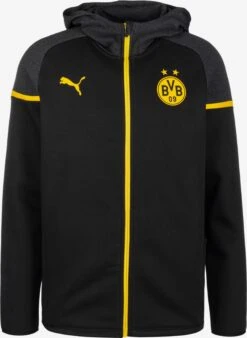 Puma Trainingsjacks Sportsweatvest Borussia Dortmund Heren Zwart